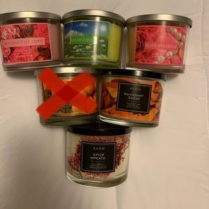 Avon 3 Wick Candles (QTY of 5)